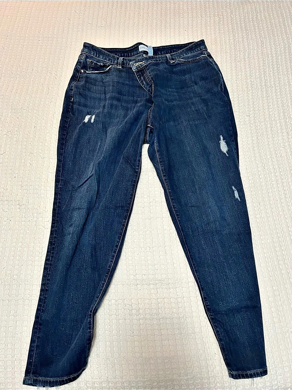 Lane Bryant Straight Leg Distressed Jeans Blue Size 14W